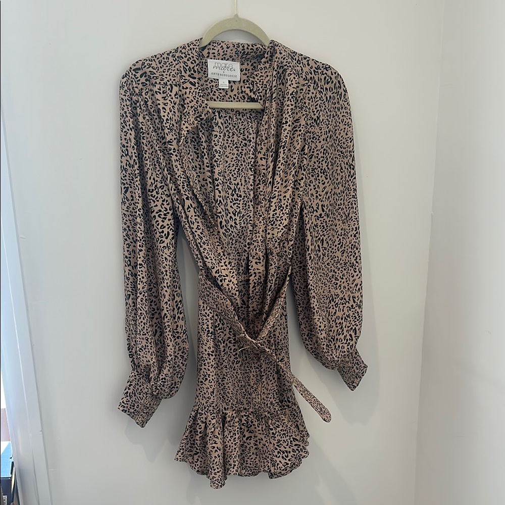 Animal Print Belted Dress